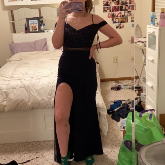 Navy Blue Prom Dress - Picture 3 of 6